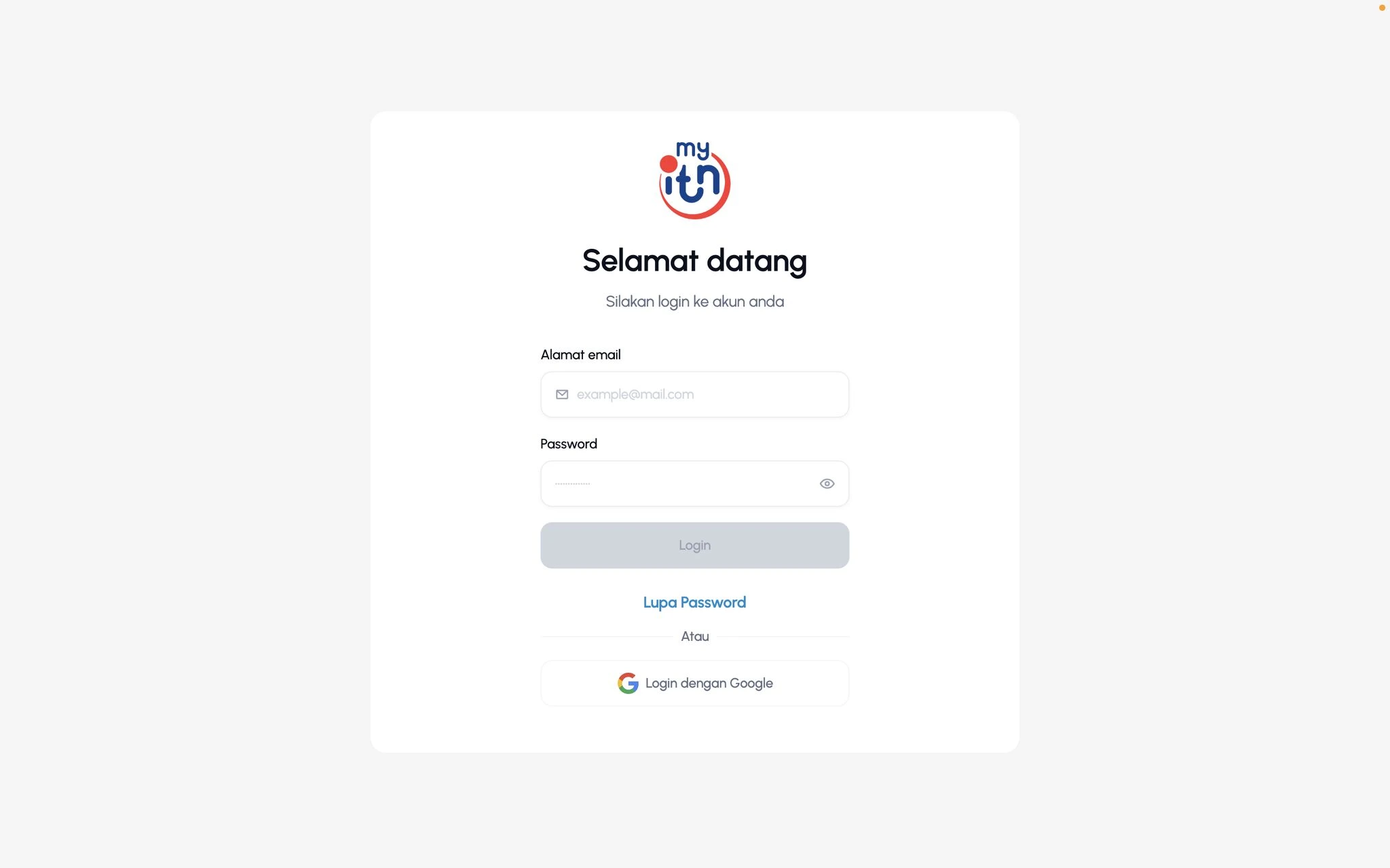 My ITN : Sigle Sign On Portal